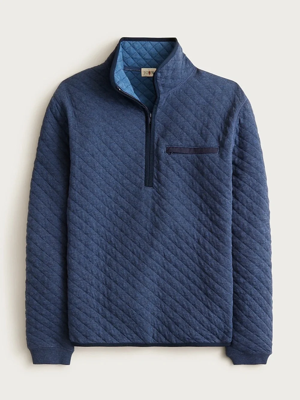 J crew Quilted quarter-zip pullover